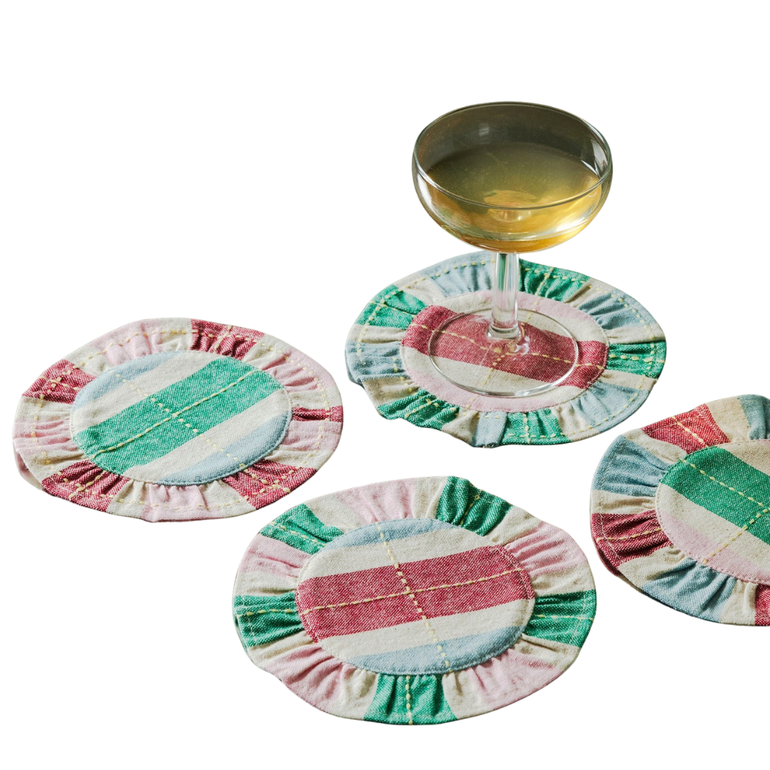 Gerüschtes Untersetzer-Set