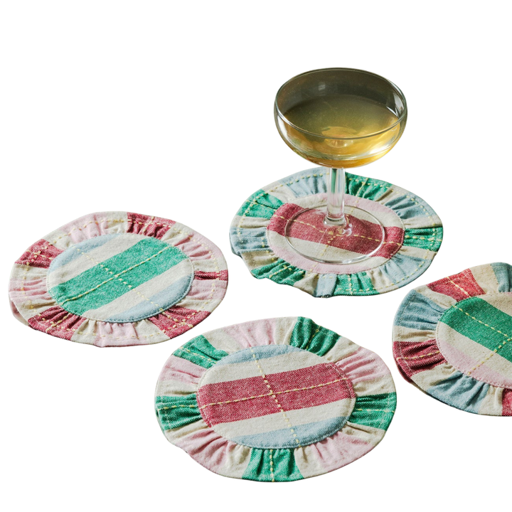 Gerüschtes Untersetzer-Set